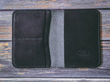 Load image into Gallery viewer, Horween Black Dublin Leather Passport Cover