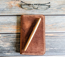 Load image into Gallery viewer, Natural Distressed Italian Leather Field Notes/Travel Notebook
