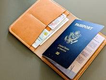 Load image into Gallery viewer, Horween Natural Dublin Leather Passport Cover