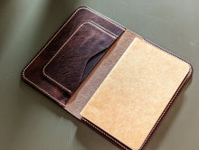 Load image into Gallery viewer, Rich Brown Distressed Italian Leather Field Notes/Travel Notebook