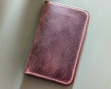 Load image into Gallery viewer, Rich Brown Distressed Italian Leather Field Notes/Travel Notebook