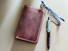 Load image into Gallery viewer, Rich Brown Distressed Italian Leather Field Notes/Travel Notebook