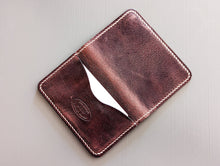 Load image into Gallery viewer, Rich Brown Distressed 3 Pocket Minimalist Card Wallet