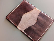 Load image into Gallery viewer, Rich Brown Distressed 3 Pocket Minimalist Card Wallet