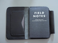 Load image into Gallery viewer, Black Horween Dublin Deluxe Leather Field Notes Cover