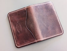 Load image into Gallery viewer, Rich Brown Distressed 3 Pocket Minimalist Card Wallet
