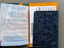 Load image into Gallery viewer, Sapphire and Yellow Badalassi Carlo Italian Leather Passport and Papers Cover