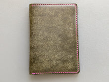 Load image into Gallery viewer, Olive and Pink Badalassi Carlo Italian Leather Passport and Papers Cover