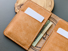 Load image into Gallery viewer, Signature Line: 4 Pocket Natural Italian Leather Vertical Wallet