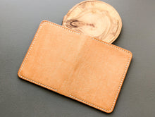 Load image into Gallery viewer, Signature Line: 4 Pocket Natural Italian Leather Vertical Wallet