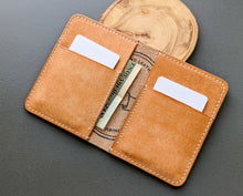 Load image into Gallery viewer, Signature Line: 4 Pocket Natural Italian Leather Vertical Wallet