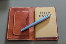 Load image into Gallery viewer, Wickett and Craig Buck Brown Harness Leather Field Notes Notebook Cover