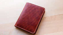 Load image into Gallery viewer, Horween English Tan Dublin Leather Passport Cover