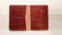Load image into Gallery viewer, Horween English Tan Dublin Leather Passport Cover