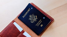 Load image into Gallery viewer, Horween English Tan Dublin Leather Passport Cover