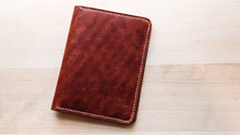Load image into Gallery viewer, Horween English Tan Dublin Leather Passport Cover