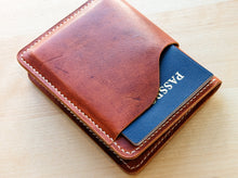 Load image into Gallery viewer, Horween Dublin English Tan Travel Wallet #101