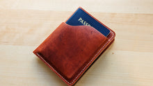 Load image into Gallery viewer, Horween Dublin English Tan Travel Wallet #101