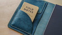 Load image into Gallery viewer, Ortensia Blue Badalassi Carlo A5 Leather notebook Cover