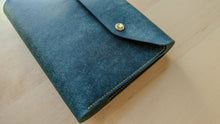 Load image into Gallery viewer, Ortensia Blue Badalassi Carlo A5 Leather notebook Cover