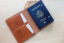 Load image into Gallery viewer, Wickett and Craig Buck Brown Harness Leather Passport Cover