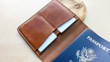 Load image into Gallery viewer, Wickett and Craig Buck Brown Harness Leather Passport Cover