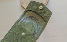 Load image into Gallery viewer, Olive Handmade Badalassi Carlo Italian Leather Pen/Pencil Case
