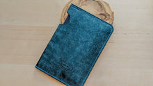 Load image into Gallery viewer, Ortensia Blue Badalassi Carlo Leather Passport/ Field Notes Sleeve