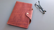 Load image into Gallery viewer, Wickett & Craig Buck Brown Folio A5 Leather notebook Cover
