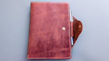 Load image into Gallery viewer, Wickett & Craig Buck Brown Folio A5 Leather notebook Cover