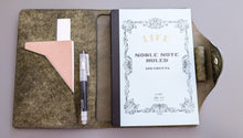 Load image into Gallery viewer, Olive Badalassi Carlo Folio A5 Italian Leather notebook Cover