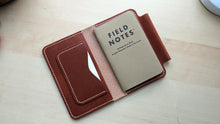 Load image into Gallery viewer, English Tan Dublin Deluxe Leather Field Notes Journal