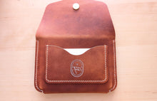 Load image into Gallery viewer, London Tan Hand Sewn Italian Leather Snap Wallet/Passport Case