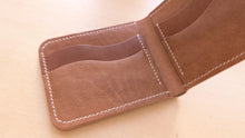 Load image into Gallery viewer, Hand Sewn Natural Horween Dublin Leather Bifold Wallet