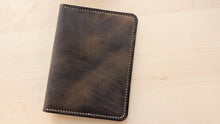 Load image into Gallery viewer, Handmade Dark Crazy Horse Leather Passport Cover