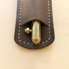 Load image into Gallery viewer, Dark Crazy Horse Leather Pen Slip