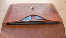 Load image into Gallery viewer, London Tan Hand Sewn Italian Leather Snap Wallet/Passport Case