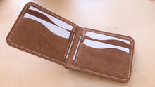 Load image into Gallery viewer, Hand Sewn Natural Horween Dublin Leather Bifold Wallet