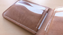 Load image into Gallery viewer, Hand Sewn Natural Horween Dublin Leather Bifold Wallet