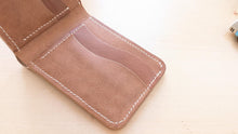Load image into Gallery viewer, Hand Sewn Natural Horween Dublin Leather Bifold Wallet