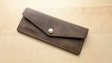 Load image into Gallery viewer, Crazyhorse Pull up leather Snap Wallet