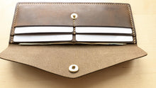 Load image into Gallery viewer, Crazyhorse Pull up leather Snap Wallet