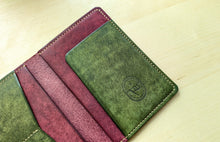 Load image into Gallery viewer, Handmade Burgundy and Olive Badalassi Carlo Italian Leather Passport and Papers Cover