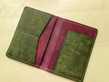 Load image into Gallery viewer, Handmade Burgundy and Olive Badalassi Carlo Italian Leather Passport and Papers Cover