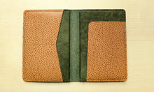 Load image into Gallery viewer, Handmade Natural Dollaro and Olive Badalassi Carlo Italian Leather Passport and Papers Cover