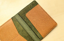 Load image into Gallery viewer, Handmade Natural Dollaro and Olive Badalassi Carlo Italian Leather Passport and Papers Cover
