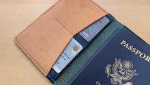 Load image into Gallery viewer, Sapphire and Natural Badalassi Carlo Italian Leather Passport and Papers Cover