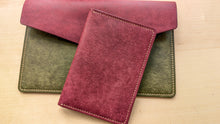 Load image into Gallery viewer, Handmade Burgundy and Olive Badalassi Carlo Italian Leather Passport and Papers Cover