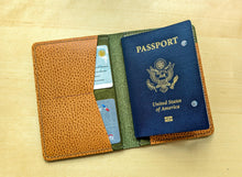 Load image into Gallery viewer, Handmade Natural Dollaro and Olive Badalassi Carlo Italian Leather Passport and Papers Cover