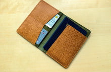 Load image into Gallery viewer, Handmade Natural Dollaro and Olive Badalassi Carlo Italian Leather Passport and Papers Cover